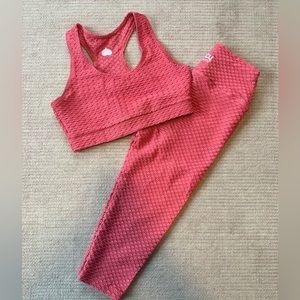 Booty by Brabants coral croco skin crop and bra top